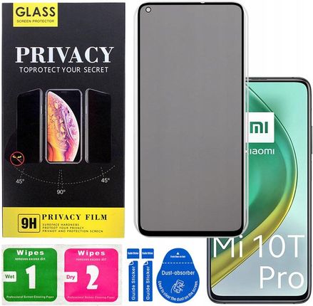Premium Szkło 9H Privacy Xiaomi Mi 10T Pro Redmi K30S