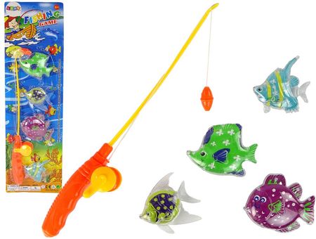 Leantoys Zestaw Łapanie Rybek Wędka 4szt 13072
