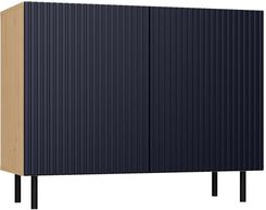 Zdjęcie KOMODA KAMA 2 DRZWI SLIM - ARTISAN/GRANAT - Węgorzyno