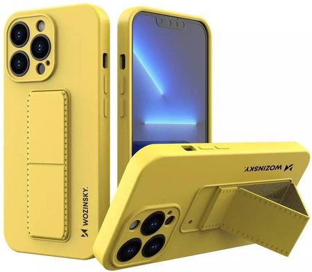 Wozinsky Kickstand Case Silikonowe Etui Z Podstawką Iphone 13 Mini Żółte