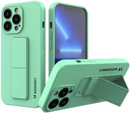 Wozinsky Kickstand Case Silikonowe Etui Z Podstawką Iphone 13 Mini Miętowe