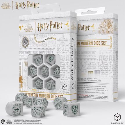 Q-Workshop Kości RPG Harry Potter Modern Slytherin Biały