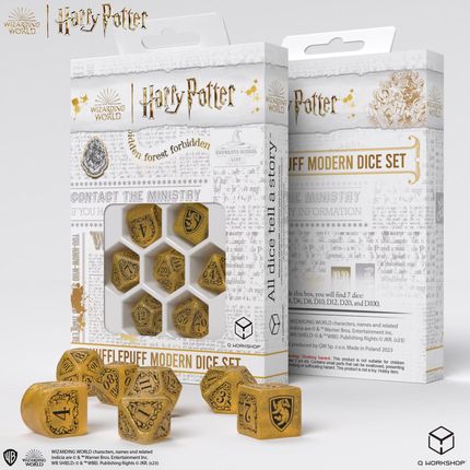 Q-Workshop Kości RPG Harry Potter Modern Hufflepuff Żółty