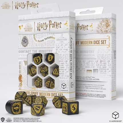 Q-Workshop Kości RPG Harry Potter Modern Hufflepuff Czarny