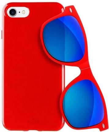 Puro Sunny Kit Etui Iphone 7/8 Okulary Se 2020 / Se 2022 Czerwony/Red Ipc747Sunnykit1Red