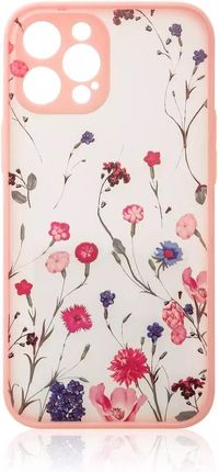 4Kom Design Case Etui Do Iphone 12 Pro Pokrowiec W Kwiaty Różowy