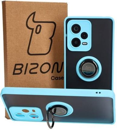 Bizon Etui Case Hybrid Ring Do Xiaomi Redmi Note 12 Pro Plus 5G Błękitne