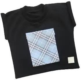 Koszulka kratka błękitna z czarnym rozmiar 98