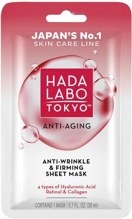 Hada Labo Tokyo Anti-Aging Przeciwzmarszczkowo-ujędrniająca maska nawilżająca na tkaninie