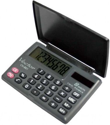 Vector Kalkulator KAV CH-861 Kieszonkowy 8 Miejsc Czarny Z Klapką