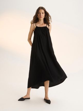 Reserved - Długa sukienka z EcoVero™ - Czarny