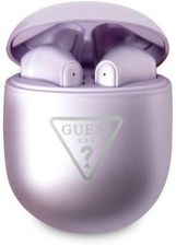 GUESS SŁUCHAWKI BLUETOOTH GUTWST82TRU TWS + STACJA DOKUJĄCA PURPUROWY/PURPLE TRIANGLE LOGO