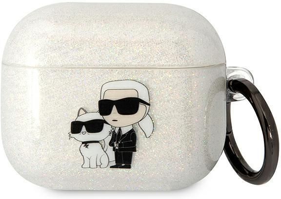 Custodia Karl Lagerfeld Per AirPods Pro Con Glitter – Colore Rosa, Design Esclusivo