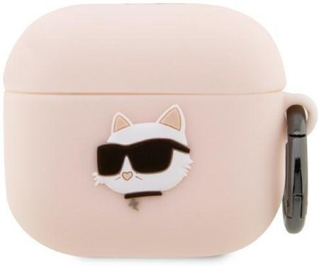 KARL LAGERFELD KLA3RUNCHP AIRPODS 3 COVER RÓŻOWY/PINK SILICONE CHOUPETTE HEAD 3D