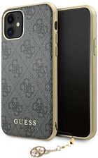 GUESS GUHCN61GF4GGR IPHONE 11 6,1" / XR GREY/SZARY HARD CASE 4G CHARMS COLLECTION - zdjęcie 1