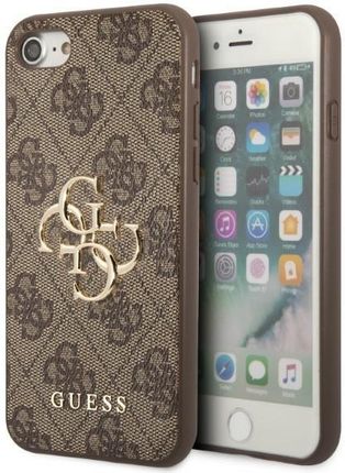 GUESS GUHCI84GMGBR IPHONE 7/8/SE 2020 / SE 2022 BRĄZOWY/BROWN HARDCASE 4G BIG METAL LOGO