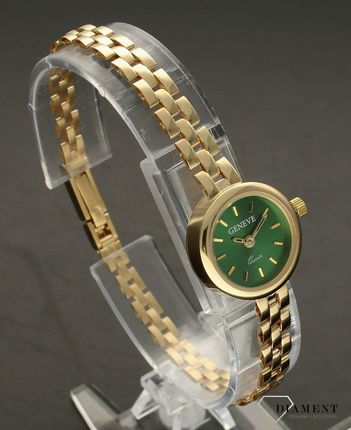 Złoty zegarek Geneve damski 585 biżuteryjna bransoletka 14 gram złota