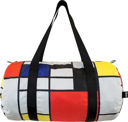 LOQI Museum Sac De Courses Réutilisable Piet Mondrian New York City 3 – Taffetas Recyclé – Résistant à L’Eau – Édition Art Contemporain