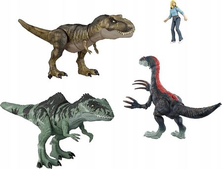 Mattel Jurassic World Epicka Bitwa 3 Dinozaury Dr Ellie HJK02