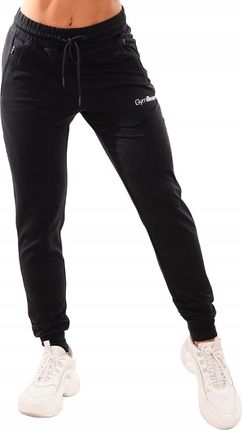 Damskie Spodnie Dresowe Fitness Czarne GymBeam XL