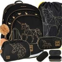 Zdjęcie Starpak Zestaw Szkolny 4El Gold Unicorn Plecak 486094 Piórnik 486101 Worek 486097 Torba 511375 - Radlin