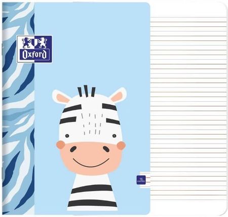 Oxford Zeszyt Kids A5 16 Kartkowy Podwójna Linia Kolorowa Zebra