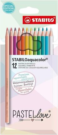 Kredki Drewniane Aquacolor Pastellove 12 Kolorów