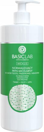 Basiclab Dermocosmetics Płyn Micelarny Do Skóry Tłustej Trądzikowej 500 ml