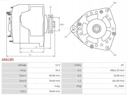 Aspl Alternator Honda Civic 15 I 16V - zdjęcie 4