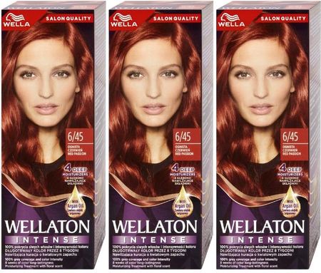 Wellaton Intens Farba Włosów 6/45 Ognista Czerw X3