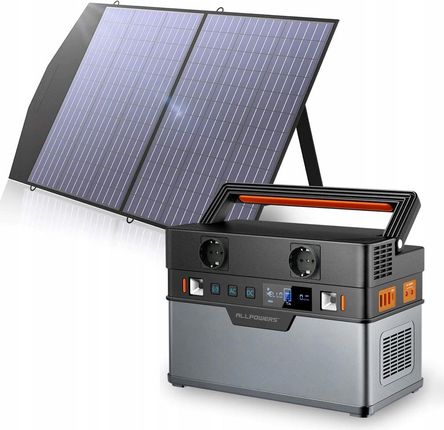 Allpowers Generator Prądu 700W Z Panelem Słonecznym 100W