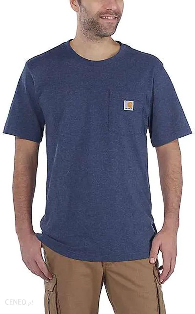 Koszulka męska T-shirt Carhartt Heavyweight Pocket K87 413 Dark Cobalt ...