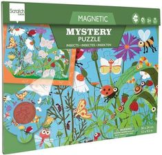 Scratch 2W1 Puzzle Magnetyczne I Gra Szukaj Z Lupą Robaczki 30El.