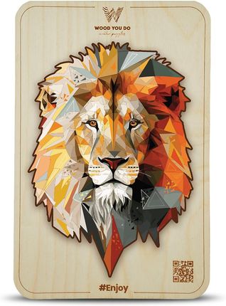 Wood You Do Creative Puzzles Puzzle Drewniane Silny Lew Strong Lion 100El. A5