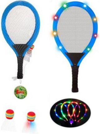 Artyk Rakietki Paletki Badminton Świecące Led + Lotki