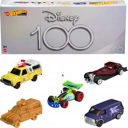 Hot Wheels PREMIUM 100-lecie Disneya zestaw 5 aut HKF06