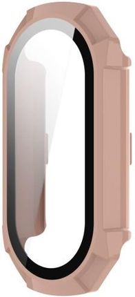 Bizon Etui Case+Glass Set Do Xiaomi Mi Smart Band 8 Różowe