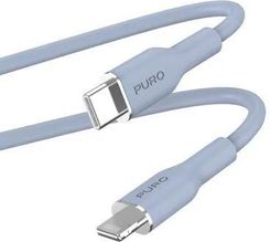 Kabel USB Typ-C - Lightning PURO Icon Soft Cable 1.5 m Niebieski
