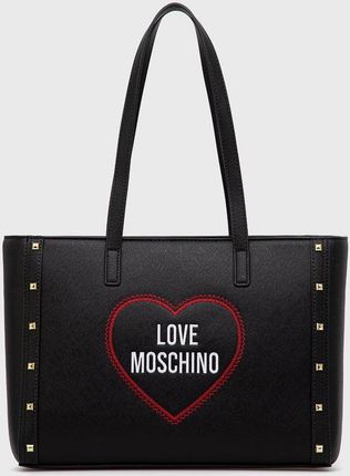 Damska shopperka Love Moschino Borsa Saffiano Pu Nero JC4368PP0EKG Black (8054400639225_PL)