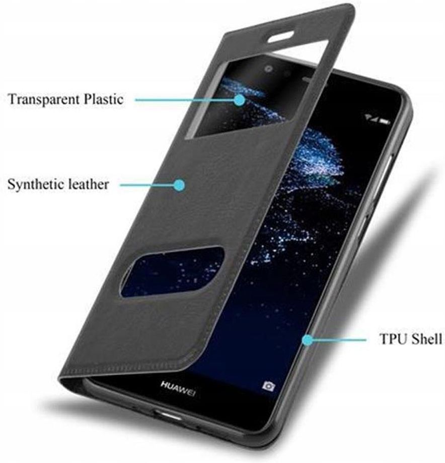 Cadorabo Flip Cover In Similpelle Nera Per Huawei P10 LITE – Custodia Portafoglio Con Chiusura Magnetica - 3