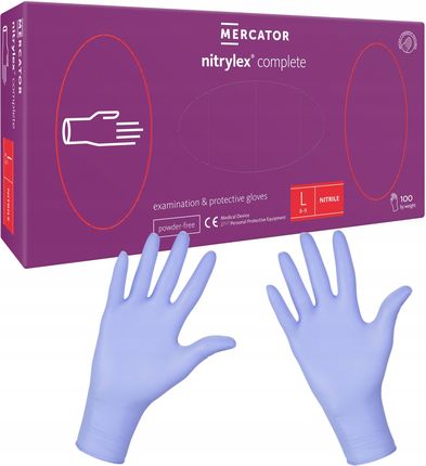 Mercator Medical Rękawiczki Jednorazowe Nitryl Complete L 100szt.