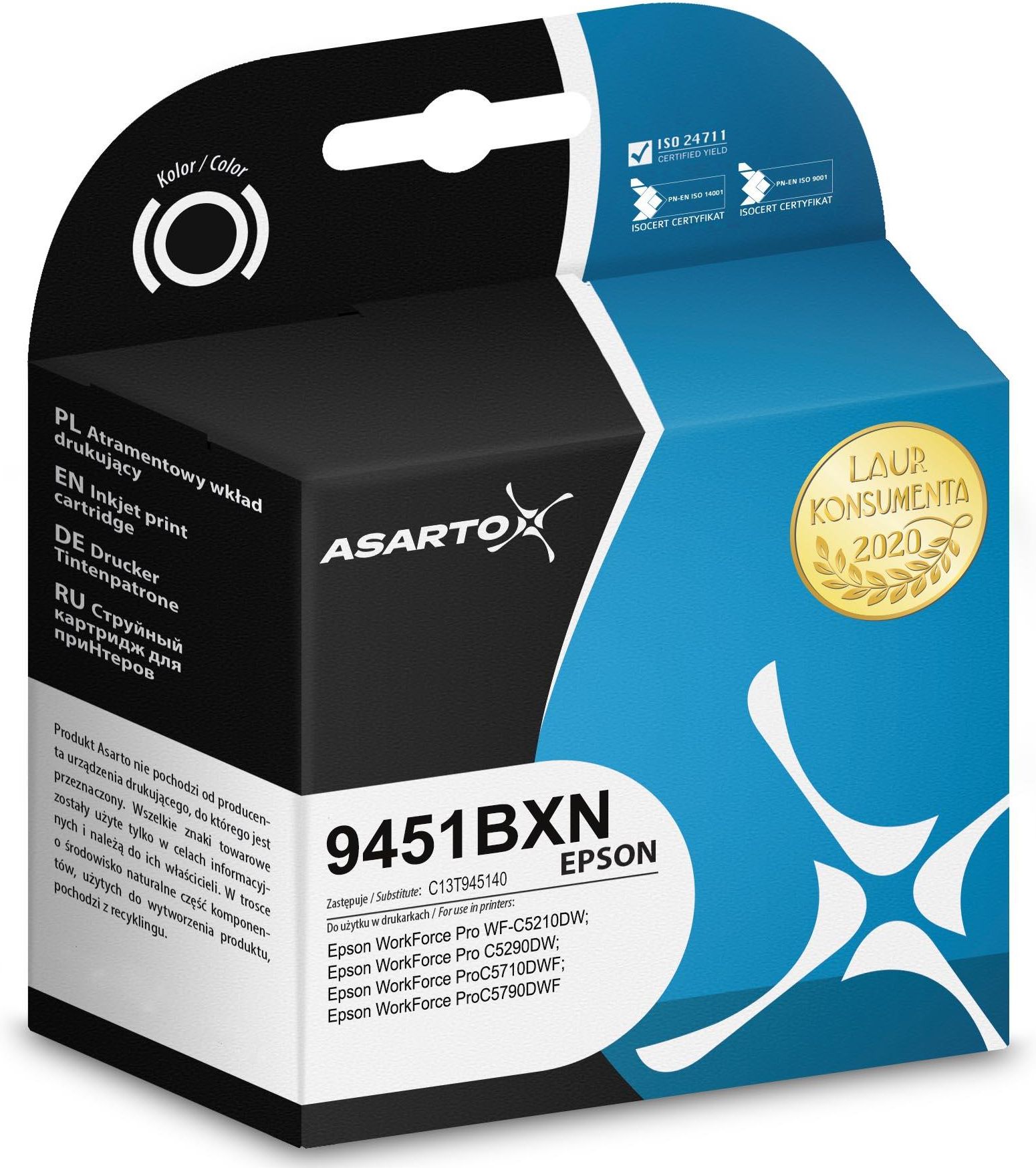 Tusz Asarto Do Epson 9451Bxn C13T945140 90Ml Czarny (ASE9451BXN) do ...