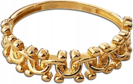 Złoty pierścionek 585 ażurowy ornament