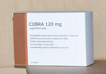 COBRA 120 mg (2x30 kapsułek) dla większej mocy, kapsułki o silnej