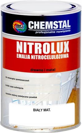 Chemstal Emalia Nitro Nitrolux Biały Mat 5L