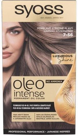 Syoss Oleo Intense Trwały Kolor Włosów Z Olejem Odcień 7-56 Ashy Medium Blond 1 Szt.