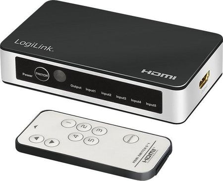 Logilink Switch Hdmi 5X1-Port, 4K/60Hz, Hdcp,Hdr,Cec,Rc (HD0048)