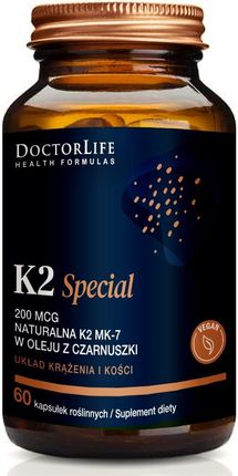 Doctor Life K2 Special 200Mcg Naturalna Mk 7 W Oleju Z Czarnuszki 60kaps 
