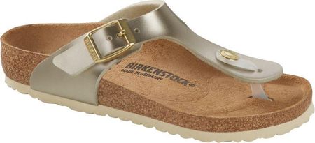 Japonki Birkenstock Gizeh electric metallic gold wąskie 1015593