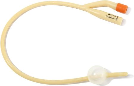 Zarys Cewnik Urologiczny Dwudrożny Silikonowany Z Gumową Zastawką Foley 2 Way Ch18
